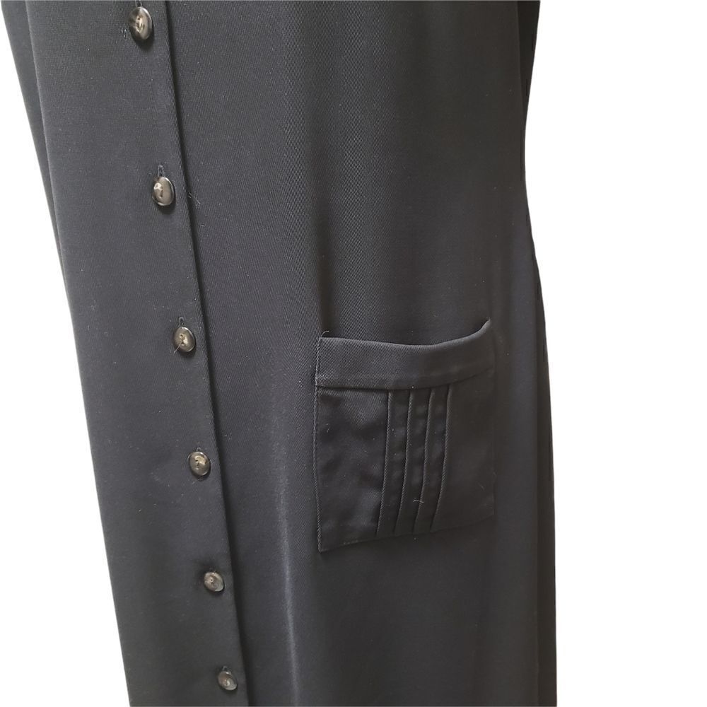 Talbots Black Collared Button Down Dress Size 12 - Picture 7 of 13